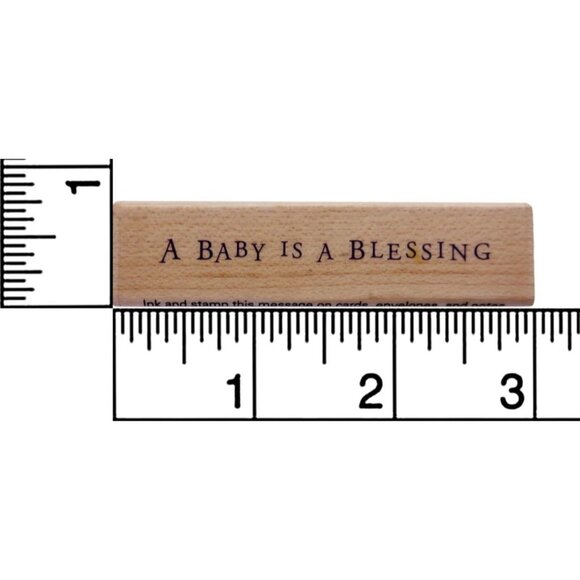 A Baby Is A Blessing Rubber Stamp By Hero Arts Handcrafted Wood Card Making - Picture 3 of 6